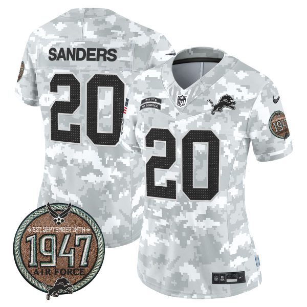Women's Detroit Lions 2024 Salute to Service Establishment Year Patch Vapor Limited Jersey - All Stitched - Image 29