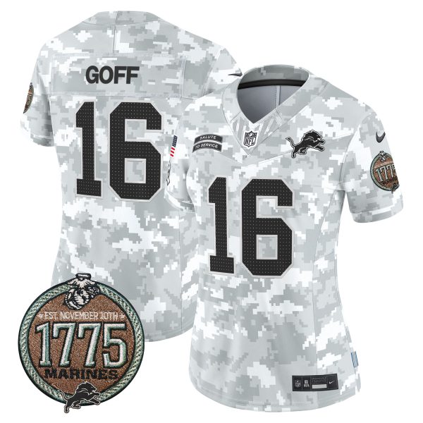 Women's Detroit Lions 2024 Salute to Service Establishment Year Patch Vapor Limited Jersey - All Stitched