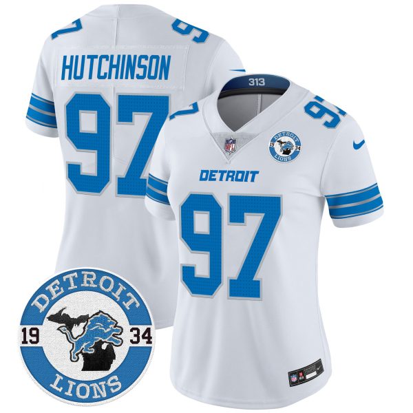 Women's Detroit Lions 2024 Vapor Limited Jersey - Est. 1934 Patch - All Stitched - Image 18