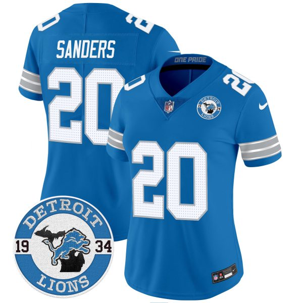 Women's Detroit Lions 2024 Vapor Limited Jersey - Est. 1934 Patch - All Stitched - Image 29