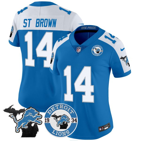 Women's Detroit Lions 2024 Vapor Limited Jersey - Est. 1934 Patch - All Stitched - Image 43
