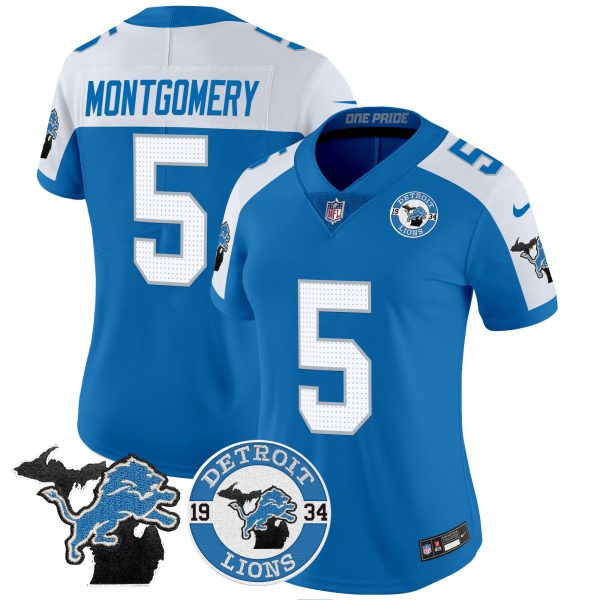Women's Detroit Lions 2024 Vapor Limited Jersey - Est. 1934 Patch - All Stitched - Image 44