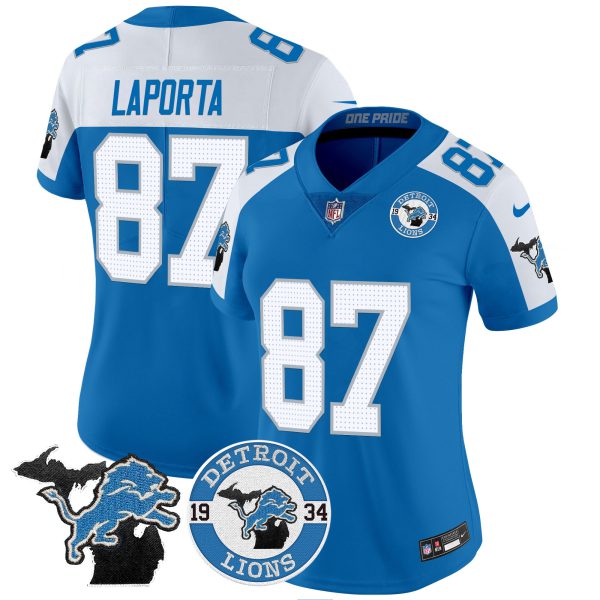 Women's Detroit Lions 2024 Vapor Limited Jersey - Est. 1934 Patch - All Stitched - Image 46