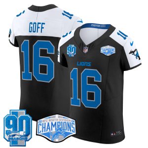 Men's Detroit Lions 2024 NFC North Division Champions Patch Vapor Elite Jersey - All Stitched