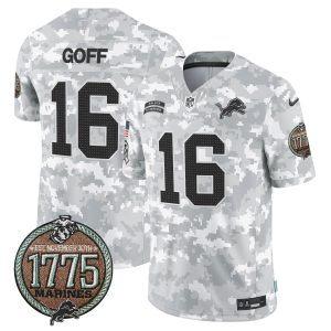 Men's Detroit Lions 2024 Salute to Service Establishment Year Patch Vapor Limited Jersey - All Stitched