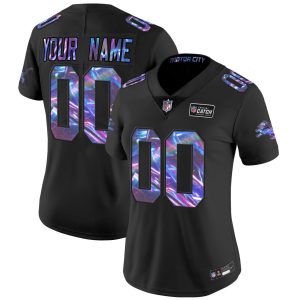 Women Detroit Lions Crucial Catch Custom Jersey - All Stitched