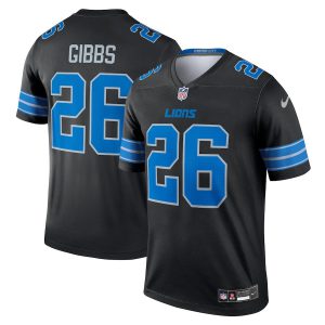 Jahmyr Gibbs Black Detroit Lions Legend Jersey - All Stitched