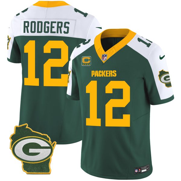 Men's Packers Home Patch Vapor Jersey V3 - All Stitched - Image 10