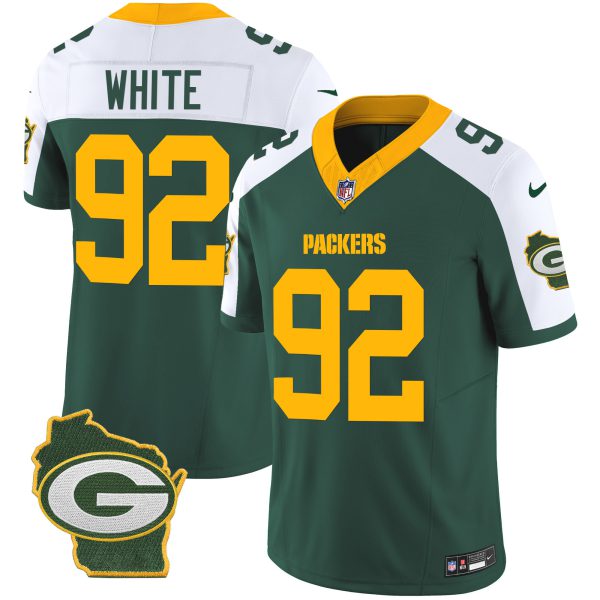 Men's Packers Home Patch Vapor Jersey V3 - All Stitched - Image 12