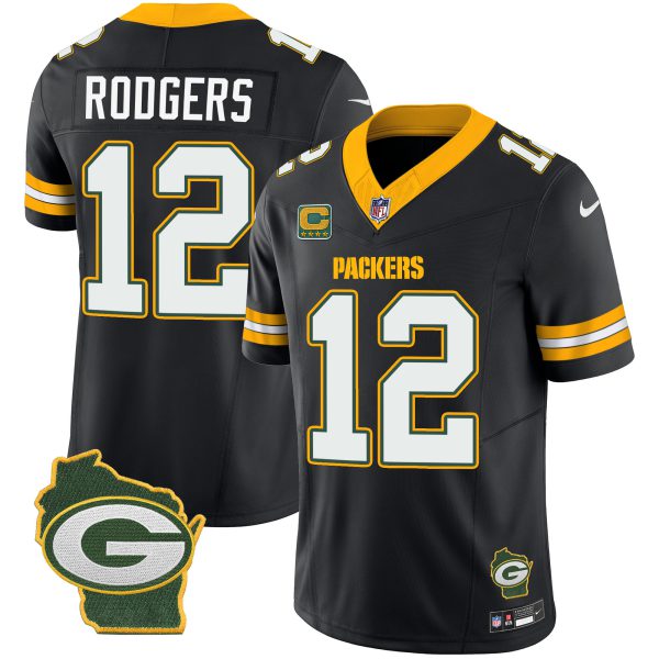 Men's Packers Home Patch Vapor Jersey V3 - All Stitched - Image 16