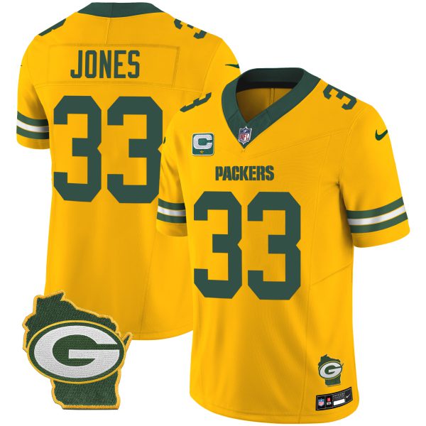 Men's Packers Home Patch Vapor Jersey V3 - All Stitched - Image 21