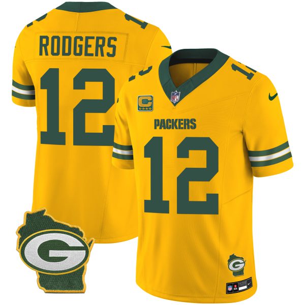 Men's Packers Home Patch Vapor Jersey V3 - All Stitched - Image 22