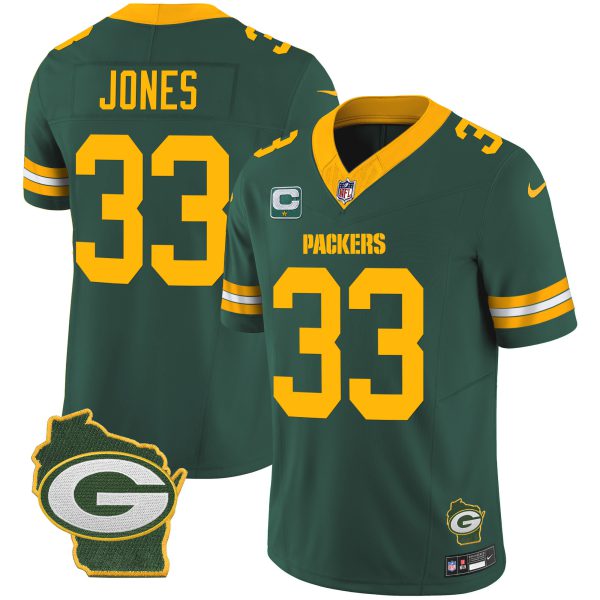 Men's Packers Home Patch Vapor Jersey V3 - All Stitched - Image 27