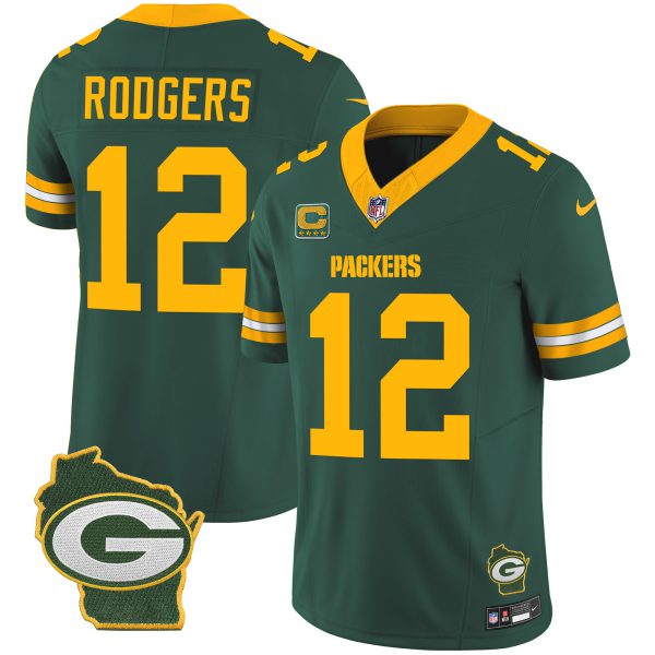 Men's Packers Home Patch Vapor Jersey V3 - All Stitched - Image 28