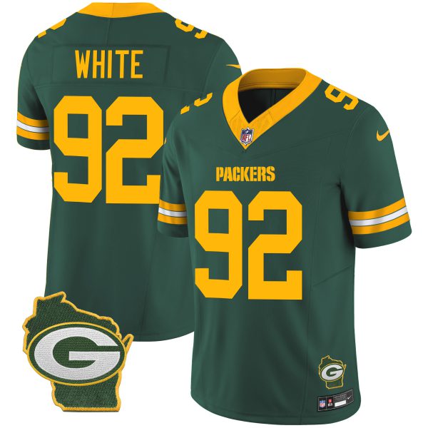 Men's Packers Home Patch Vapor Jersey V3 - All Stitched - Image 30