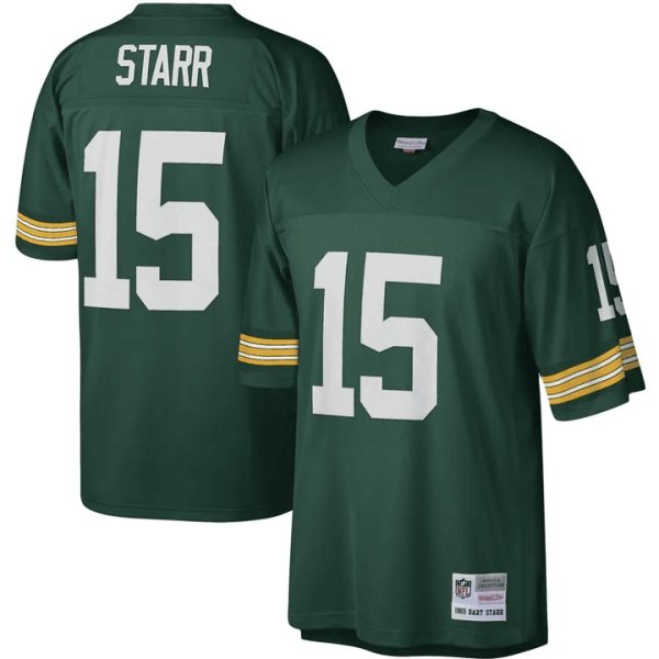 Bart Starr Green Bay Packers Green Jersey - All Stitched - Image 2