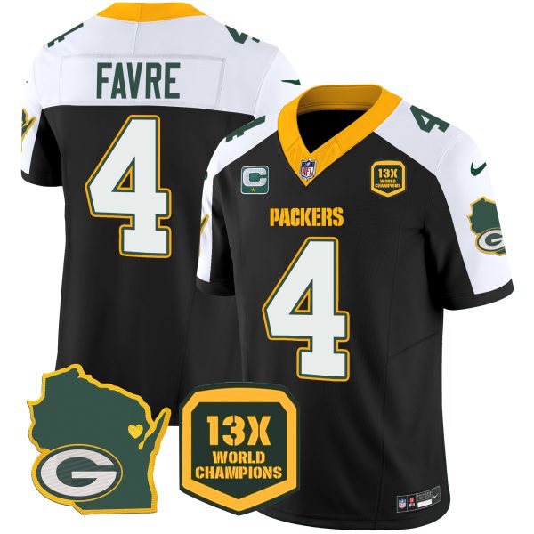 Men's Packers 13 Time World Champions & Home Patch Vapor Jersey V2 – All Stitched - Image 5