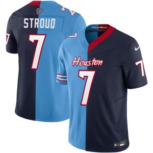 C.J. Stroud #7 Houston Texans Split Jersey - All Stitched