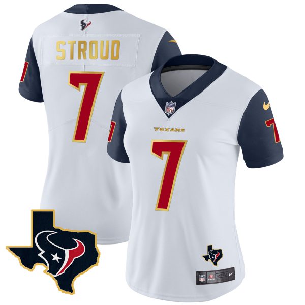 Women's Houston Texans Gold Trim Vapor Jersey - All Stitched - Image 25