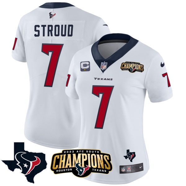 Women's Houston Texans 2023 AFC South Champions Patch Vapor Jersey - All Stitched - Image 13