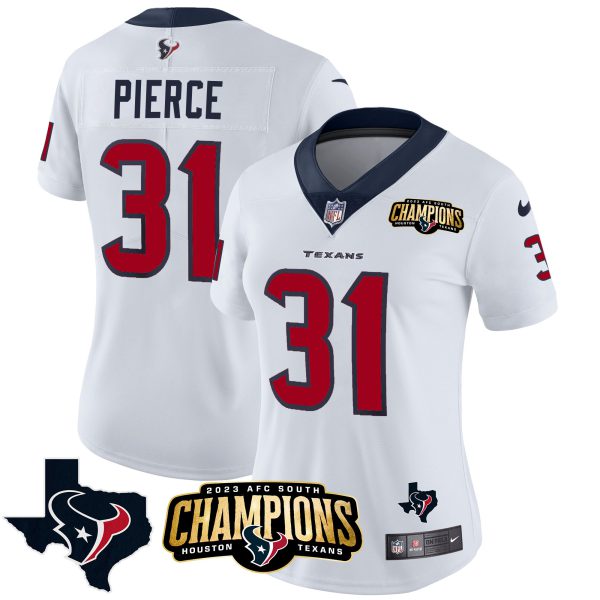 Women's Houston Texans 2023 AFC South Champions Patch Vapor Jersey - All Stitched - Image 15
