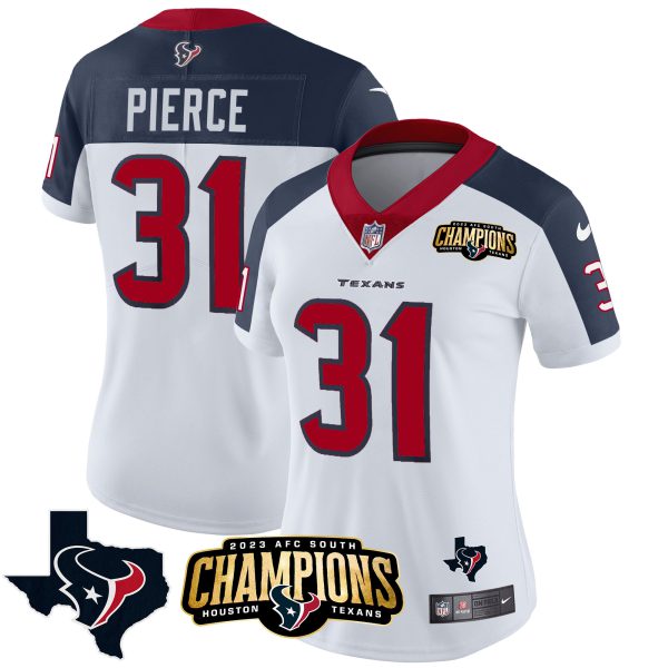 Women's Houston Texans 2023 AFC South Champions Patch Vapor Jersey - All Stitched - Image 27
