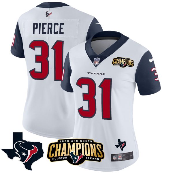 Women's Houston Texans 2023 AFC South Champions Patch Vapor Jersey - All Stitched - Image 33