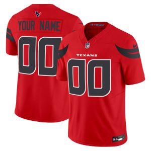 Houston Texans Custom Red 2024 Jersey - All Stitched