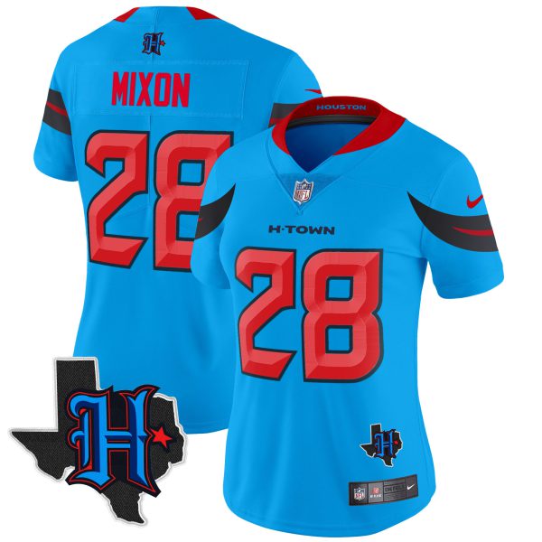 Women's Houston Texans 2024 Texas Patch Vapor Limited Jersey V3 - All Stitched - Image 3