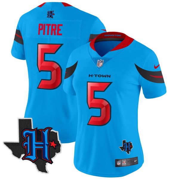 Women's Houston Texans 2024 Texas Patch Vapor Limited Jersey V3 - All Stitched - Image 8