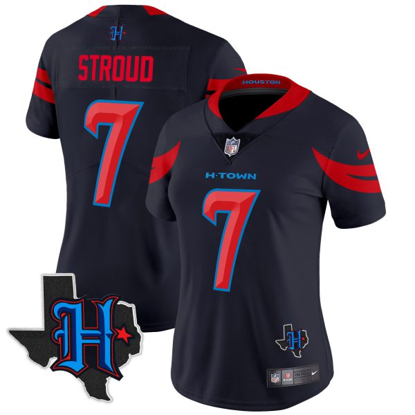 Women's Houston Texans 2024 Texas Patch Vapor Limited Jersey V3 - All Stitched - Image 9