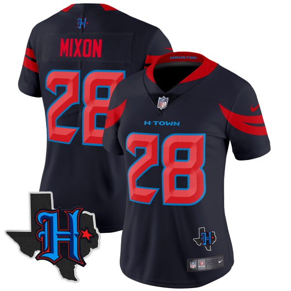 Women's Houston Texans 2024 Texas Patch Vapor Limited Jersey V3 - All Stitched - Image 11