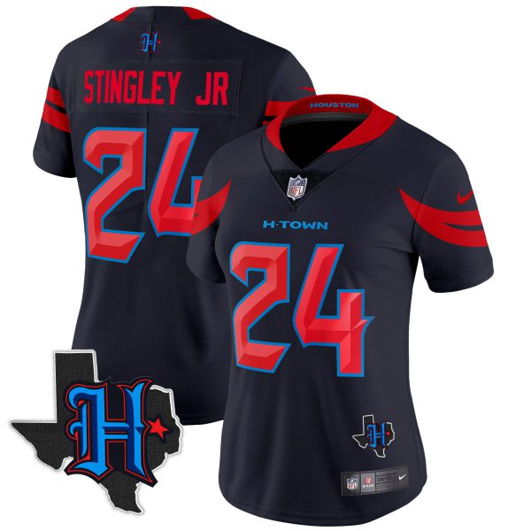 Women's Houston Texans 2024 Texas Patch Vapor Limited Jersey V3 - All Stitched - Image 13