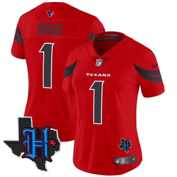 Women's Houston Texans 2024 Texas Patch Vapor Limited Jersey V3 - All Stitched - Image 18
