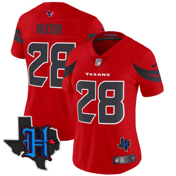 Women's Houston Texans 2024 Texas Patch Vapor Limited Jersey V3 - All Stitched - Image 19