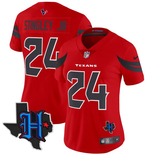 Women's Houston Texans 2024 Texas Patch Vapor Limited Jersey V3 - All Stitched - Image 21