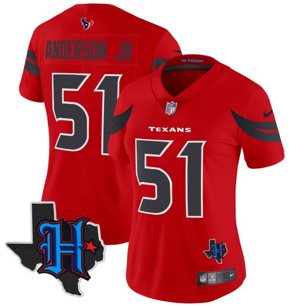 Women's Houston Texans 2024 Texas Patch Vapor Limited Jersey V3 - All Stitched - Image 23