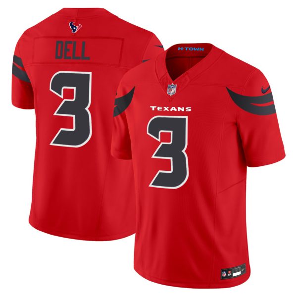 Tank Dell Houston Texans Red Jersey - All Stitched
