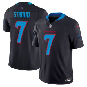 CJ Stroud Houston Texans Navy Limited mix Blue Jersey - All Stitched