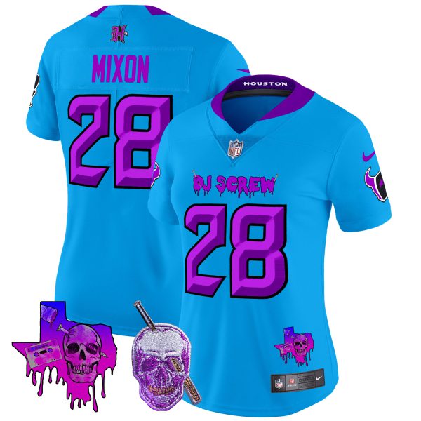Women's Houston Texans DJ Screw Vapor Limited Jersey - All Stitched - Image 13