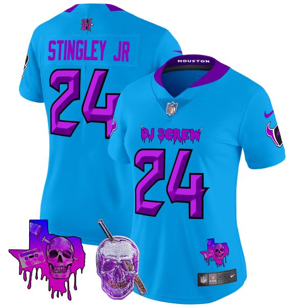 Women's Houston Texans DJ Screw Vapor Limited Jersey - All Stitched - Image 15