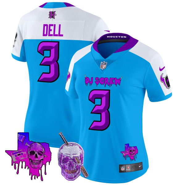Women's Houston Texans DJ Screw Vapor Limited Jersey - All Stitched - Image 41