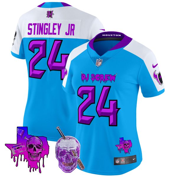 Women's Houston Texans DJ Screw Vapor Limited Jersey - All Stitched - Image 42