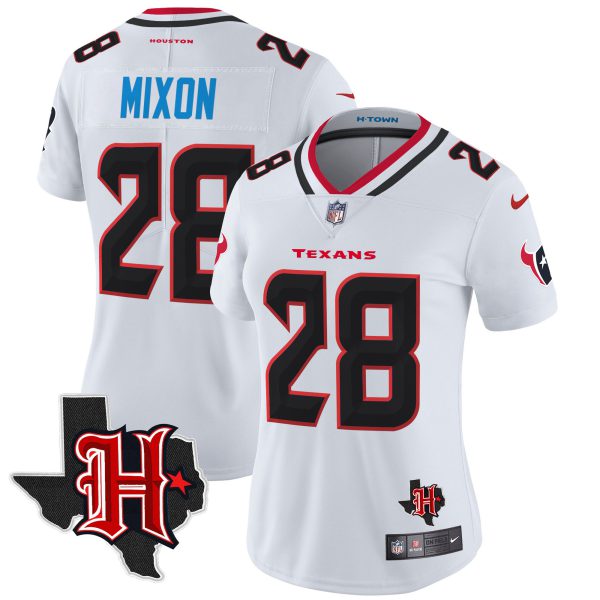 Women's Houston Texans 2024 Texas Patch Vapor Limited Jersey V5 - All Stitched - Image 3