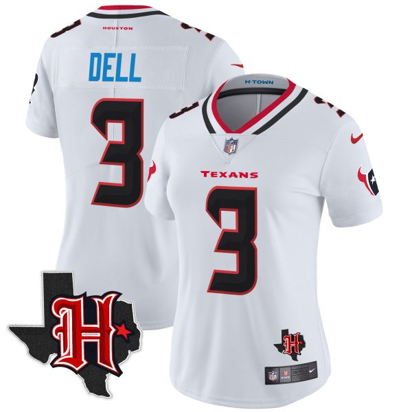 Women's Houston Texans 2024 Texas Patch Vapor Limited Jersey V5 - All Stitched - Image 4