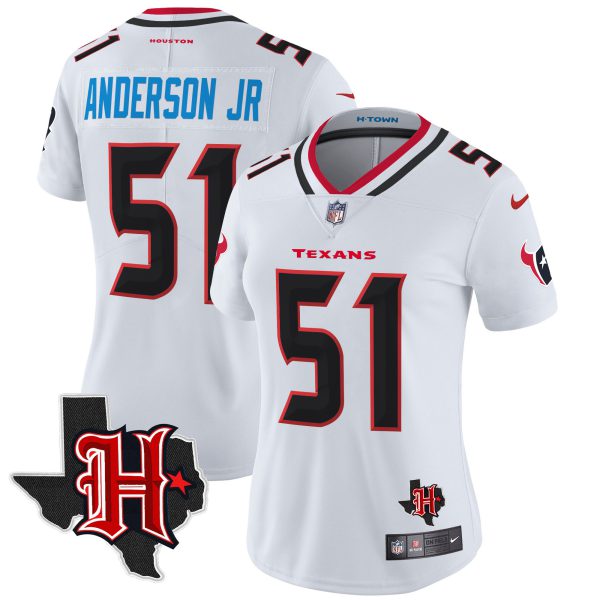 Women's Houston Texans 2024 Texas Patch Vapor Limited Jersey V5 - All Stitched - Image 6