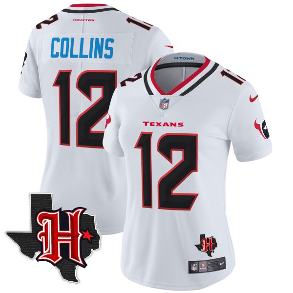 Women's Houston Texans 2024 Texas Patch Vapor Limited Jersey V5 - All Stitched - Image 8