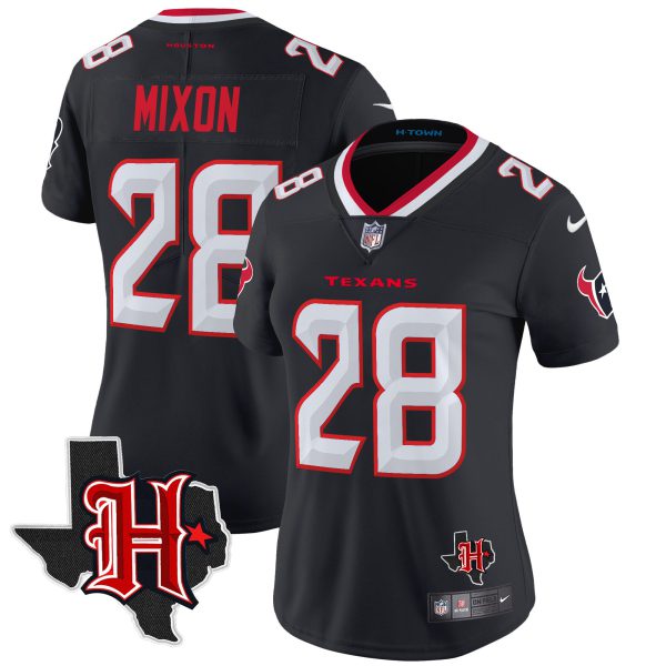 Women's Houston Texans 2024 Texas Patch Vapor Limited Jersey V5 - All Stitched - Image 11