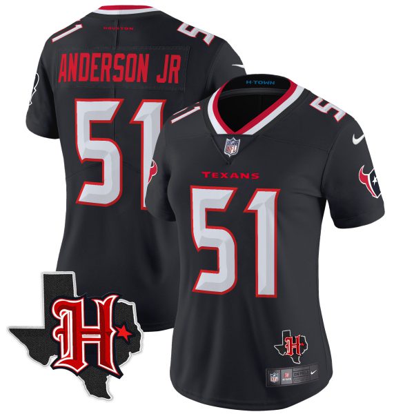 Women's Houston Texans 2024 Texas Patch Vapor Limited Jersey V5 - All Stitched - Image 14