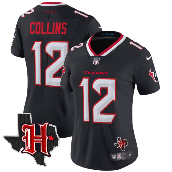 Women's Houston Texans 2024 Texas Patch Vapor Limited Jersey V5 - All Stitched - Image 16